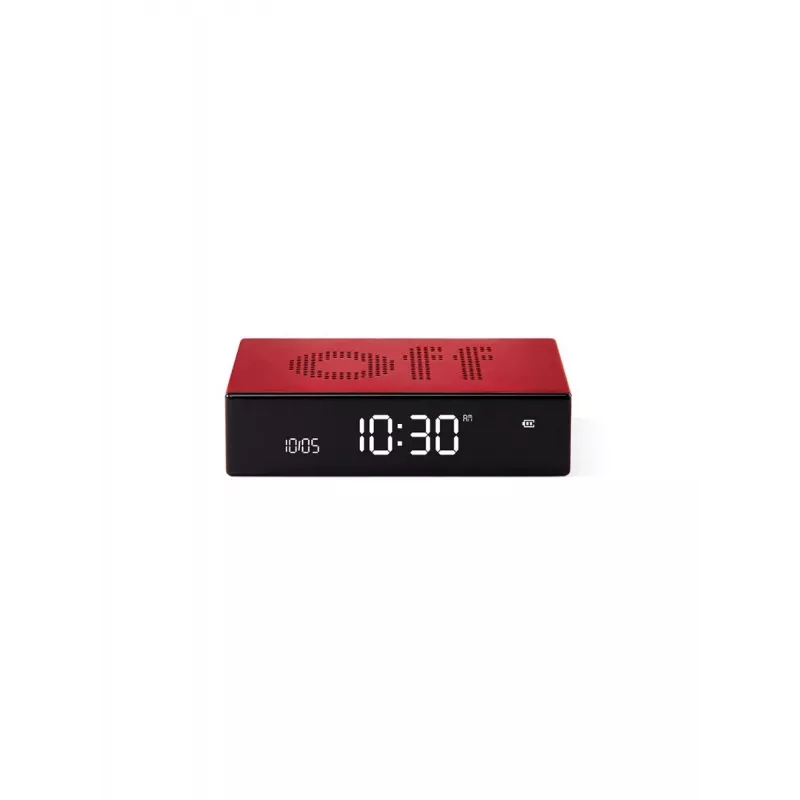 Lexon Flip Premium doppelseitiger Wecker Rot LR152R