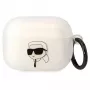 Karl Lagerfeld AirPods Pro Hülle Transparent mit Karl-Kopf-Silhouette