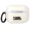 Karl Lagerfeld AirPods Pro Hülle Transparent mit Karl-Kopf-Silhouette