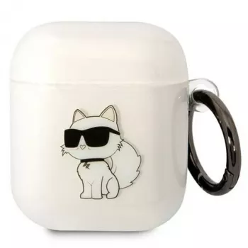 Karl Lagerfeld KLA2HNCHTCT AirPods 1/2 Hülle Transparent Ikonik Choupette