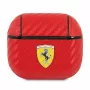 Ferrari FESA3CARE On Track AirPods 3 Hülle Rot PU Carbon