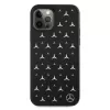 Mercedes-Benz iPhone 12 Pro Max Hardcase Silbernes Sterne-Muster Schwarz