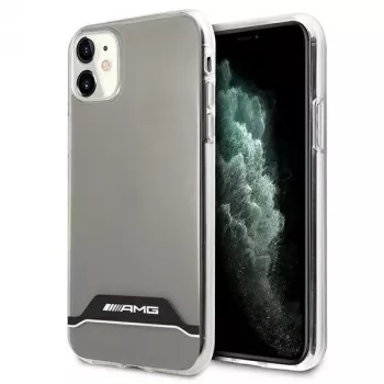 AMG AMHCN61TCBW Hard Case für iPhone 11 / XR 6,1 Zoll – Transparent mit elektroplattiertem Schwarz & Weiß