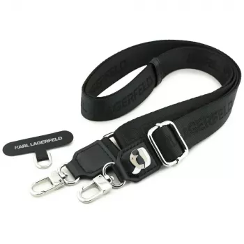 Karl Lagerfeld Universal Strap Tether Patch Karl Metal Logo Schwarz