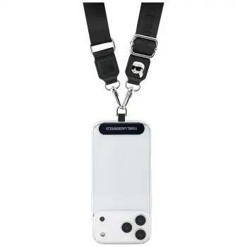 Karl Lagerfeld Universal Strap Tether Patch Karl Metal Logo Schwarz