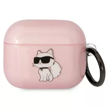 Karl Lagerfeld KLA3HNCHTCP AirPods 3 Hülle Pink Ikonik Choupette