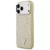 GUESS Glitter Triangle Logo MagSafe-Hülle für iPhone 17 Pro Max - Gold