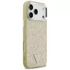 GUESS Glitter Triangle Logo MagSafe-Hülle für iPhone 17 Pro Max - Gold