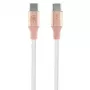 GUESS GUCCLALRGDP USB-C auf USB-C Schnellladekabel 1,5 m Pink mit geprägtem Logo