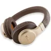 GUESS 4G Script Metal Logo Kabellose On-Ear-Kopfhörer Bluetooth 5.3 Braun