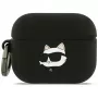 Karl Lagerfeld Silikon Choupette Kopf 3D Hülle für AirPods Pro 3 - Schwarz