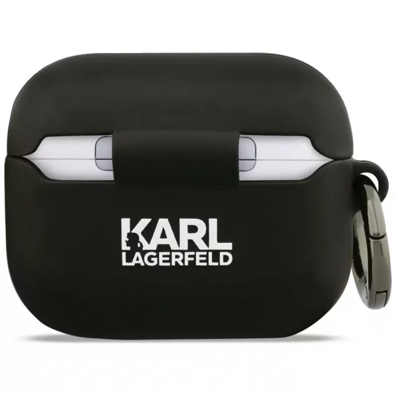 Karl Lagerfeld Silikon Choupette Kopf 3D Hülle für AirPods Pro 3 - Schwarz
