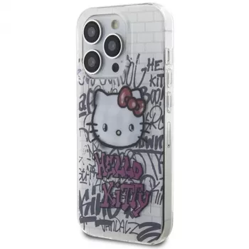 Hello Kitty HKHCP13LHDGPHT iPhone 13 Pro / 13 6,1 Zoll Weiße Hardcase IML Kitty On Bricks Graffiti