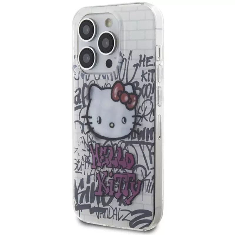 Hello Kitty HKHCP14LHDGPHT iPhone 14 Pro Hardcase IML Kitty On Bricks Graffiti - Weiß