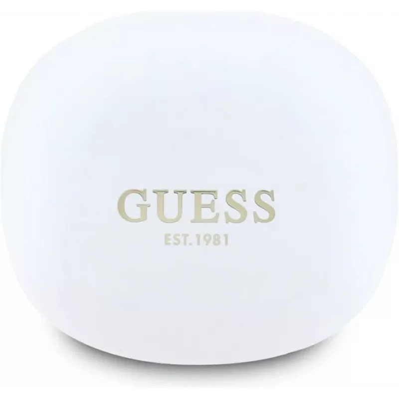 GUESS Flat Classic Logo Electroplated True Wireless Earbuds, Weiß