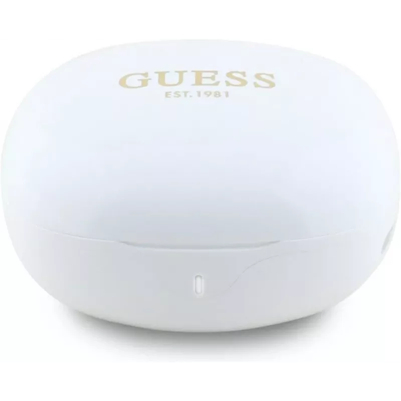 GUESS Flat Classic Logo Electroplated True Wireless Earbuds, Weiß