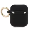 Guess GUA2SSSK AirPods 1/2 Hülle Schwarz Silikon Vintage Script