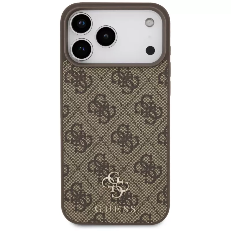 GUESS 4G Small Classic Logo MagSafe-Hülle für iPhone 18 Pro Max / 17 Pro Max - Braun