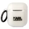 Karl Lagerfeld KLA2HNIKTCT Transparente AirPods 1/2 Hülle mit Karl's Head Design