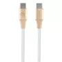 GUESS GUCCLALRGDD USB-C auf USB-C Kabel 1,5 m Schnellladen Hellgold Geprägtes Logo