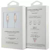 GUESS GUCCLALRGDD USB-C auf USB-C Kabel 1,5 m Schnellladen Hellgold Geprägtes Logo