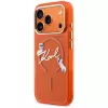 Karl Lagerfeld IML Choupettes Karl Script Logo MagSafe Hülle für iPhone 17 Pro Max, Orange