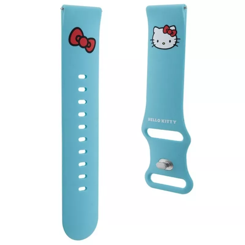 Hello Kitty Universal Silikon Uhrenarmband Kitty Head Blau 22mm