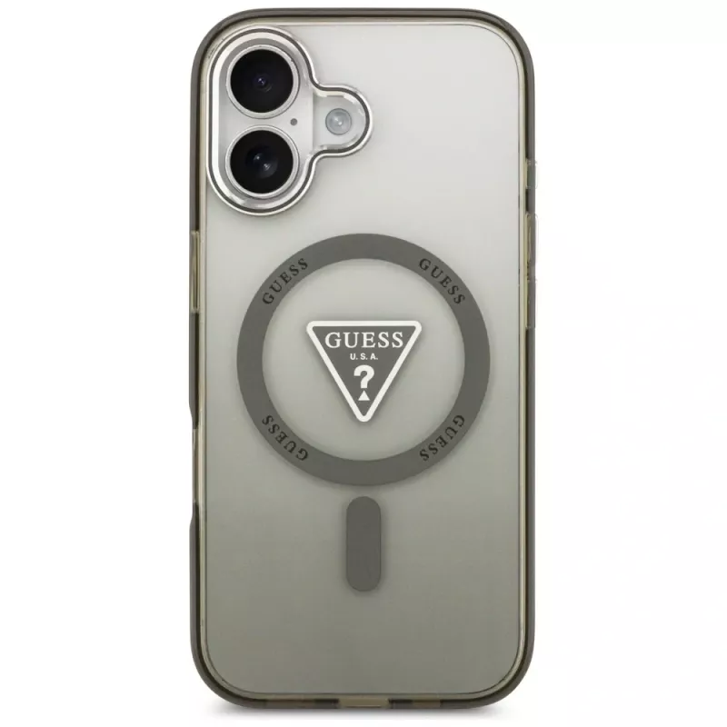 GUESS IML Gradient Triangle Logo MagSafe-Hülle für iPhone 17 - Khaki