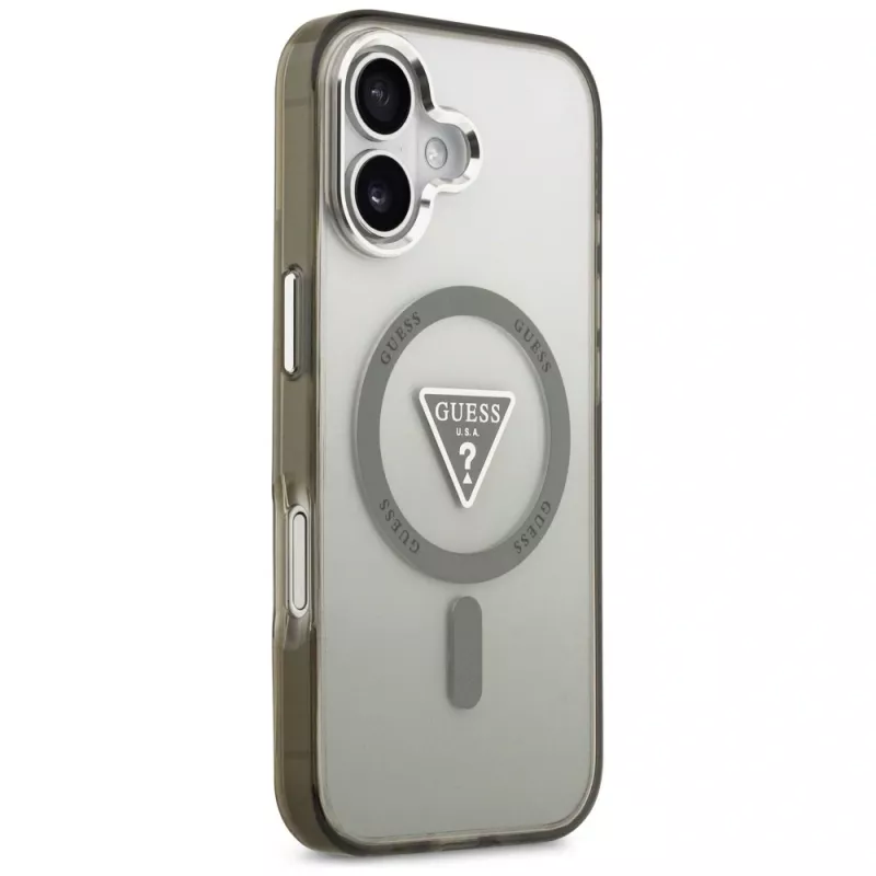 GUESS IML Gradient Triangle Logo MagSafe-Hülle für iPhone 17 - Khaki