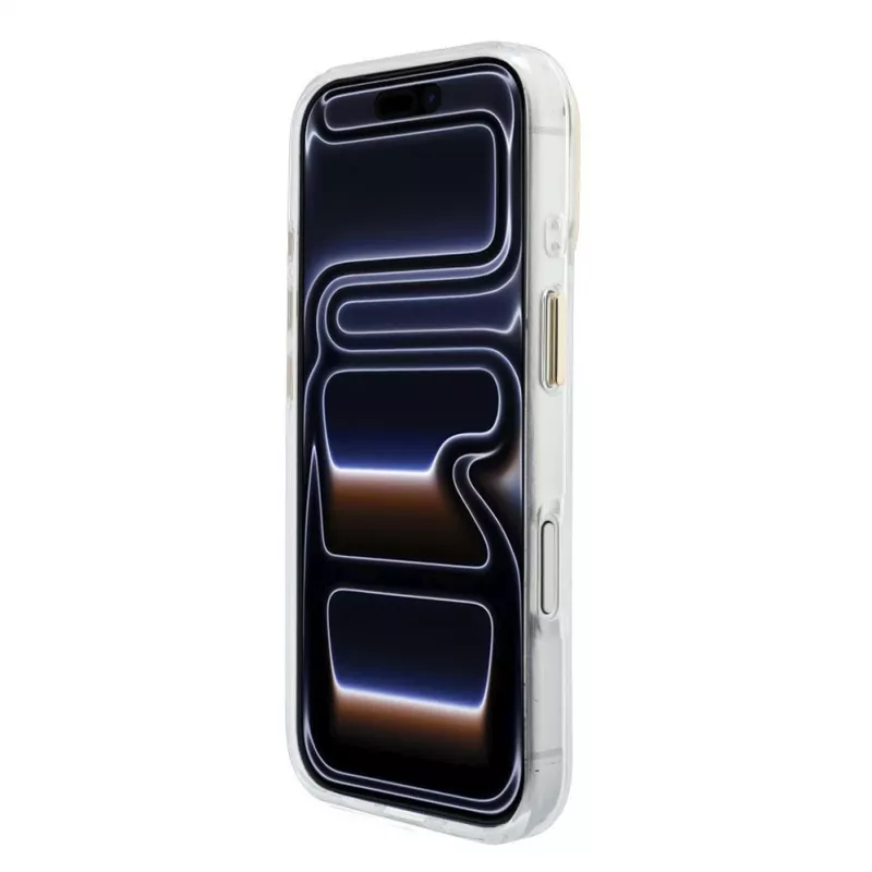 GUESS 4G Script Metal Schutzhülle für iPhone 18 Pro Max / 17 Pro Max - Weiß