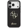 GUESS Fixed Glitter Big 4G Hülle für iPhone 18 Pro / 17 Pro - Schwarz