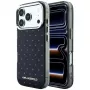 Karl Lagerfeld IML Rhinestones Allover und elektroplattiertes Logo Case für iPhone 18 Pro / 17 Pro - Schwarz