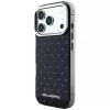 Karl Lagerfeld IML Rhinestones Allover und elektroplattiertes Logo Case für iPhone 18 Pro / 17 Pro - Schwarz