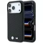 BMW M Carbon Metal Logo MagSafe Hülle für iPhone 18 Pro / 17 Pro – Schwarz