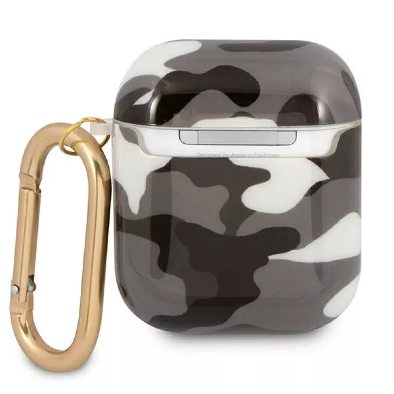 Guess GUA2UCAMG AirPods 1/2 Hülle Schwarz Camo Kollektion