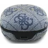 GUESS 4G Classic Metal Logo True Wireless Bluetooth Ohrhörer mit ENC und Ladecase, Blau