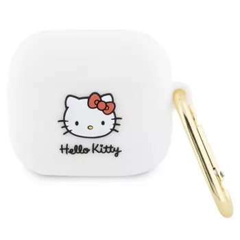 Hello Kitty HKA33DKHSH AirPods 3 Hülle Weiß Silikon 3D Kitty Kopf