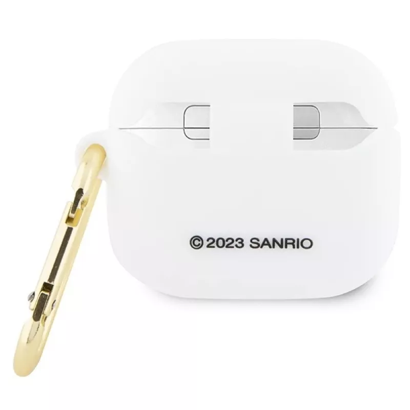 Hello Kitty HKA33DKHSH AirPods 3 Hülle Weiß Silikon 3D Kitty Kopf