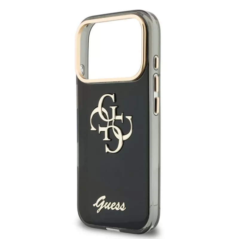 GUESS IML 4G Script Metal Case für iPhone 18 Pro Max / 17 Pro Max - Schwarz