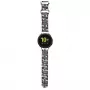 Hello Kitty Universelles Silikon-Armband für Smartwatches HKUWMSDIESK Heads & Stripes Schwarz 20mm