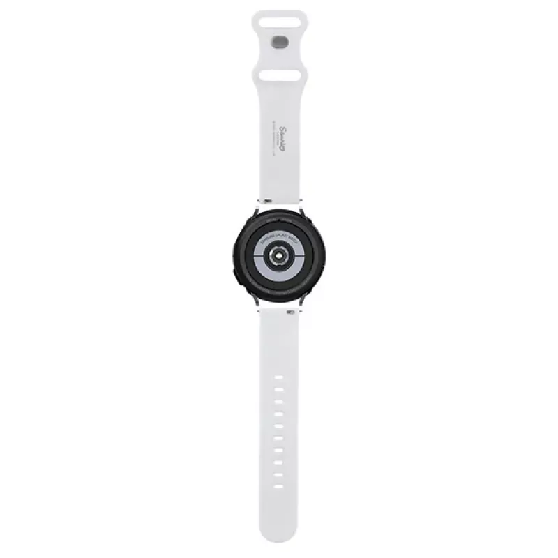 Hello Kitty Universelles Silikon-Armband für Smartwatches HKUWMSDIESK Heads & Stripes Schwarz 20mm
