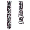 Hello Kitty Universelles Silikon-Armband für Smartwatches HKUWMSDIESK Heads & Stripes Schwarz 20mm