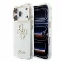 GUESS IML 4G Script Metal MagSafe-Hülle für iPhone 18 Pro / 17 Pro, Weiß