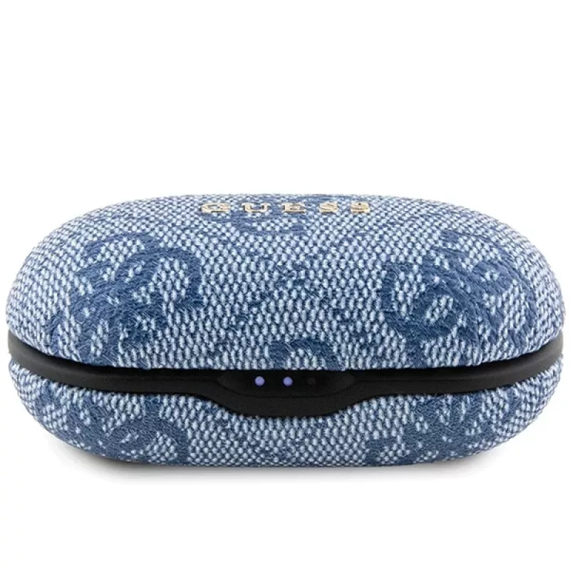 GUESS GUTWSP4EGB True Wireless Bluetooth Ohrhörer mit Lade-Dock, ENC, Blau Metall