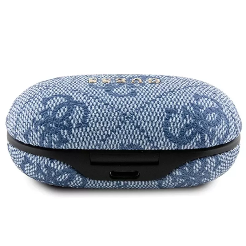 GUESS GUTWSP4EGB True Wireless Bluetooth Ohrhörer mit Lade-Dock, ENC, Blau Metall