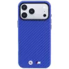 BMW M Carbon Metal Logo MagSafe Hülle für iPhone 18 Pro / 17 Pro - Blau