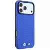BMW M Carbon Metal Logo MagSafe Hülle für iPhone 18 Pro / 17 Pro - Blau