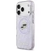 Karl Lagerfeld IML Glitter Karl & Choupette Heads Logo MagSafe-Hülle für iPhone 17 Pro Max - Lila