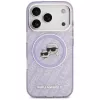 Karl Lagerfeld IML Glitter Karl & Choupette Heads Logo MagSafe-Hülle für iPhone 17 Pro Max - Lila