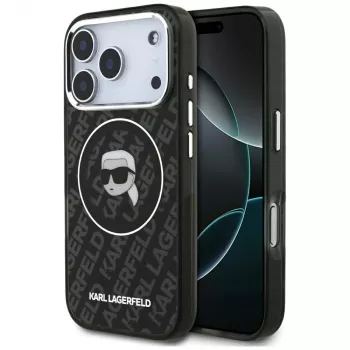 Karl Lagerfeld IML Karl Head Logo MagSafe Hülle für iPhone 17 Pro - Schwarz